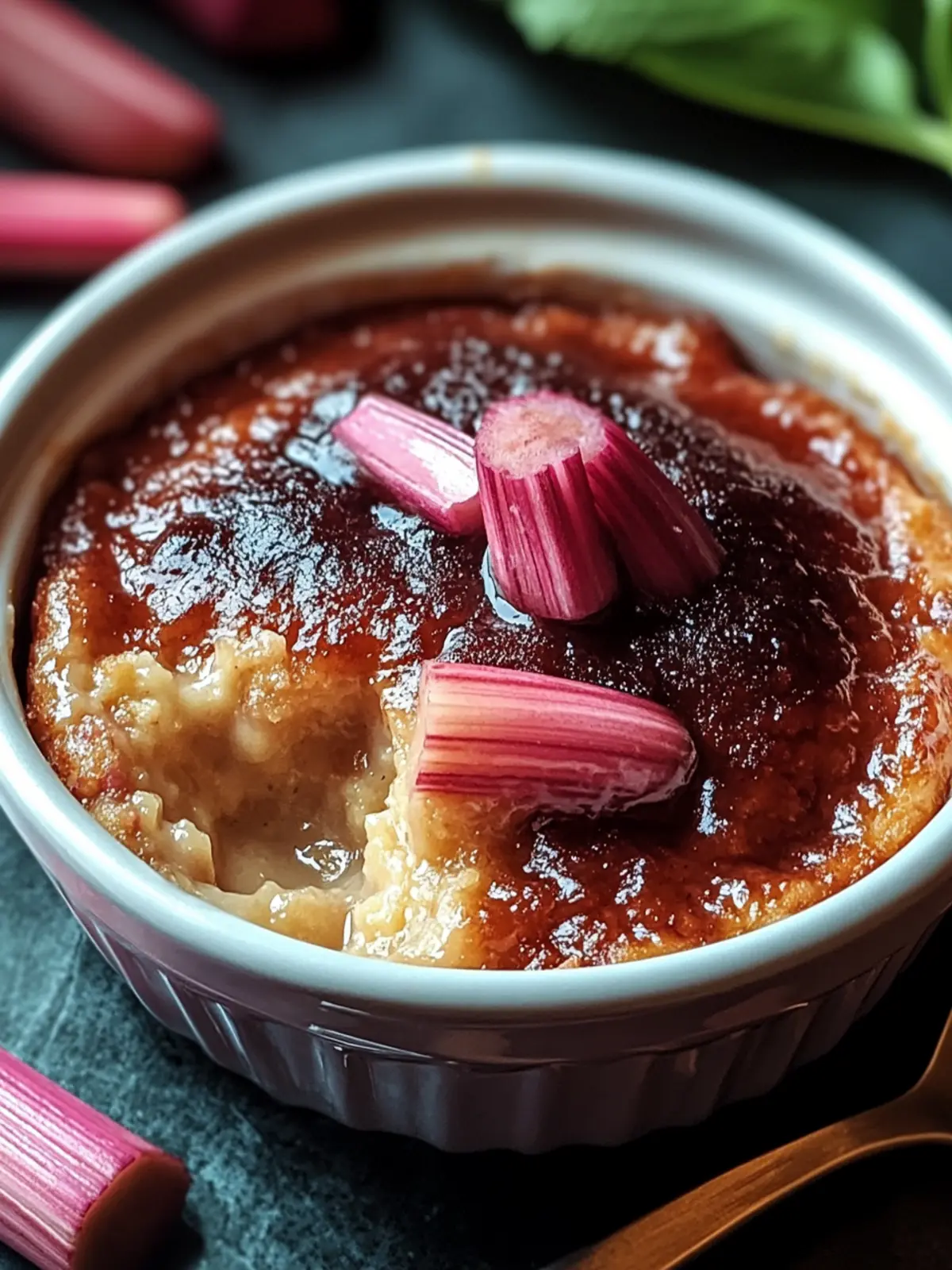 Baked Sticky Rhubarb Pudding to Brighten Your Spring Day 4 Baked Sticky Rhubarb Pudding to Sweeten Any Spring Day