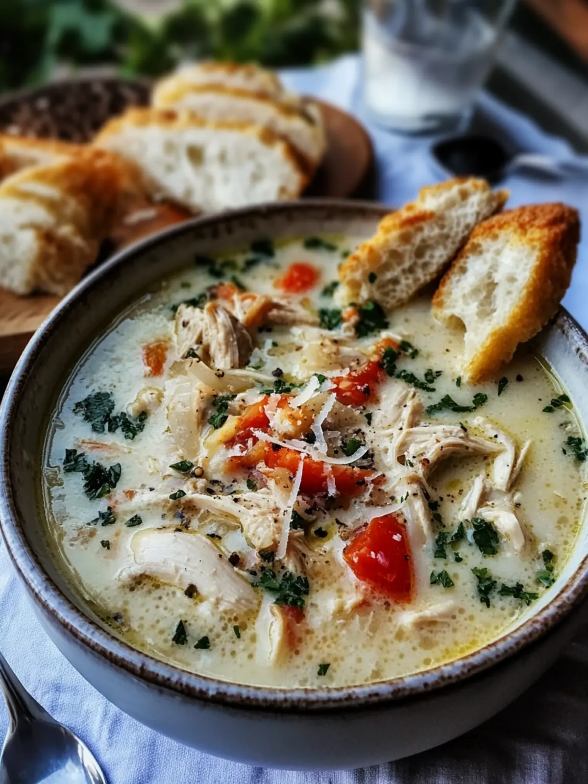 Creamy Garlic Parmesan Chicken Soup for Cozy Nights 3 Garlic Parmesan Chicken Soup