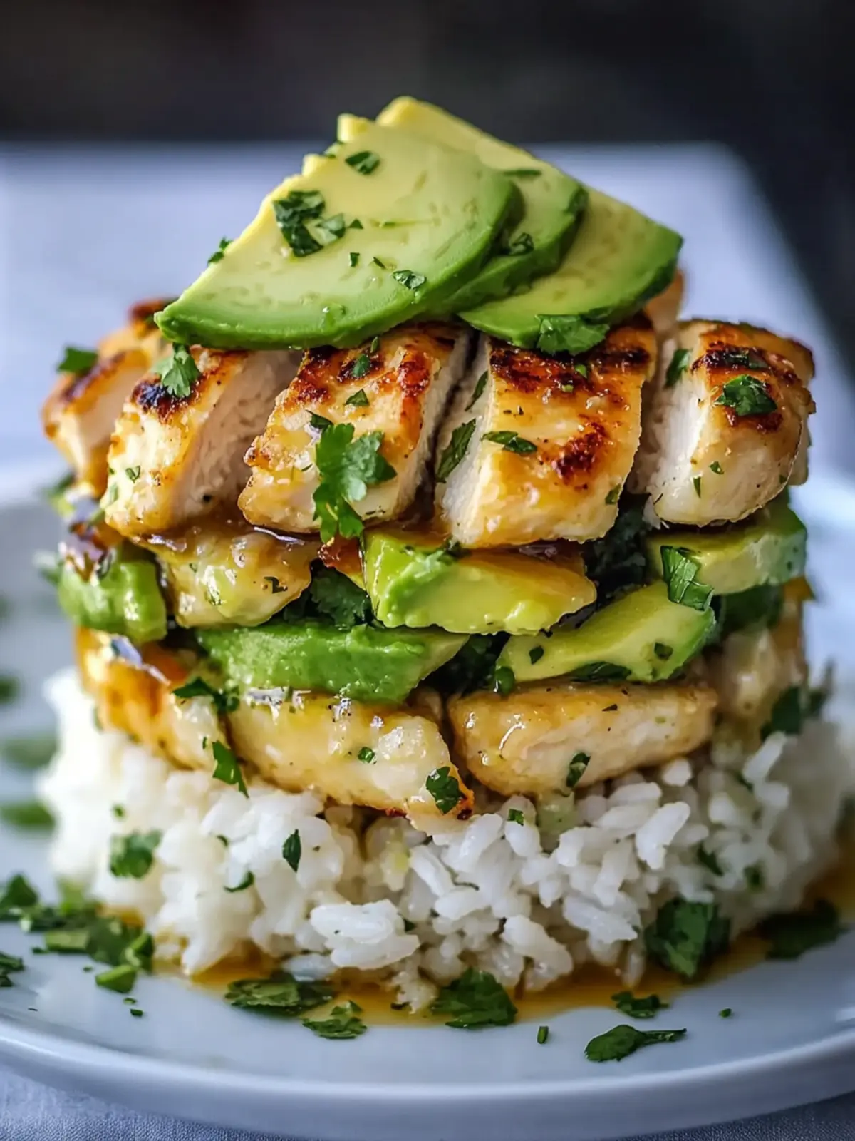 Honey Lime Chicken & Avocado Rice Stack: 30-Minute Delight 2 Honey Lime Chicken & Avocado Rice Stack (The Ultimate Fresh & Zesty Layered Feast)