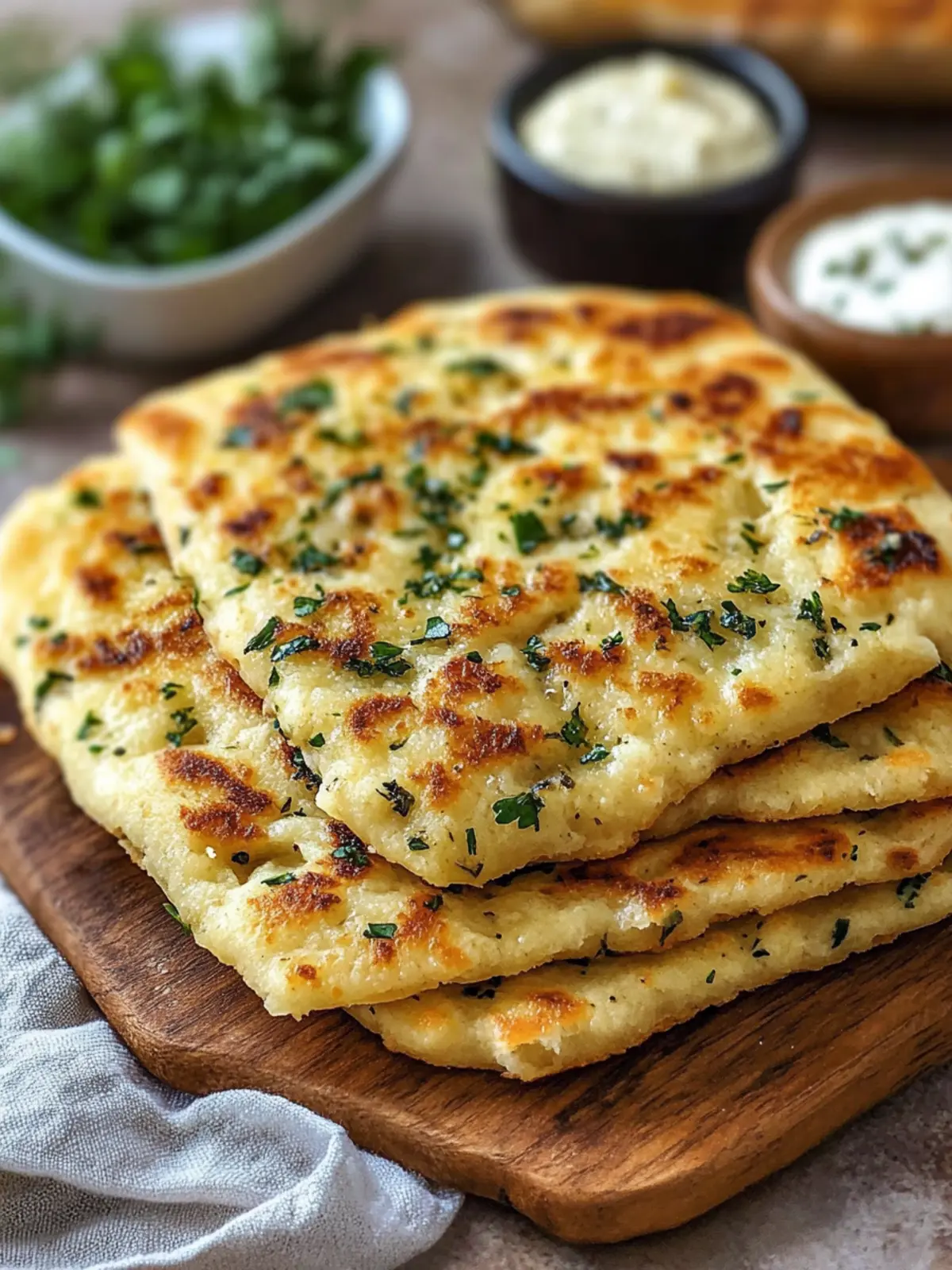 Quick Low-Carb Garlic Flatbread Recipe