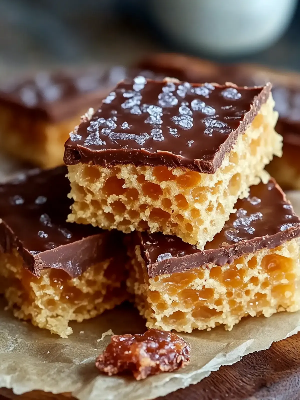Crispy Homemade Honeycomb Toffee Candy with Easy Chocolate Dip 5 Crispy Homemade Honeycomb Toffee Sponge Candy Recipe with Easy Chocolate Dip