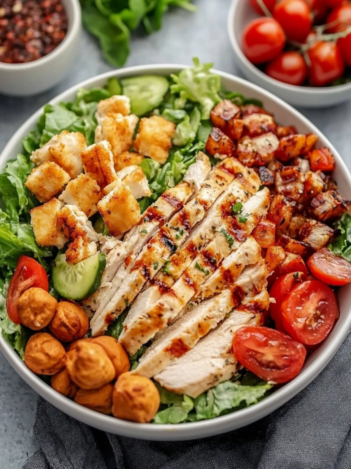 Viral High-Protein BLT Chicken Salad – Your Easy Healthy Fix 4 Viral High-Protein BLT Chicken Salad – Easy Healthy Salad Bowl Recipe