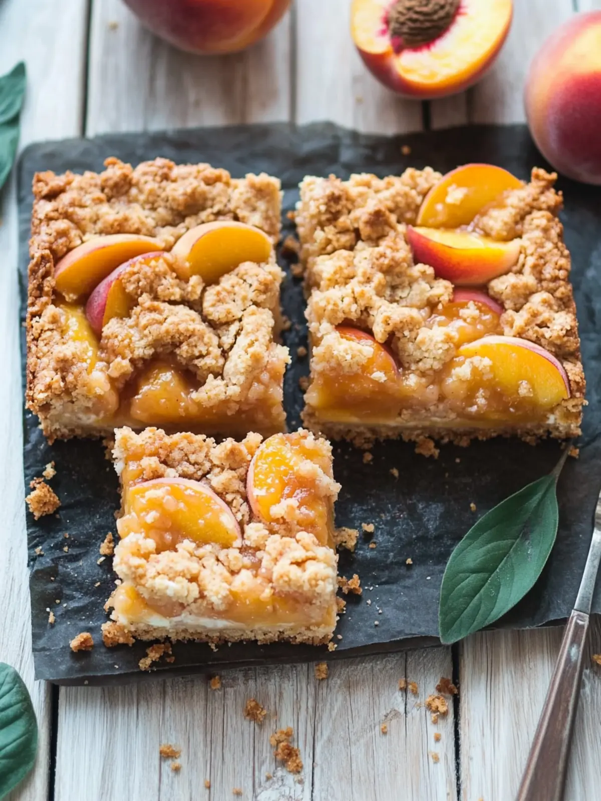 Peaches and Cream Crumble Bars for a Delightful Summer Treat 2 Peaches and Cream Crumble Bars