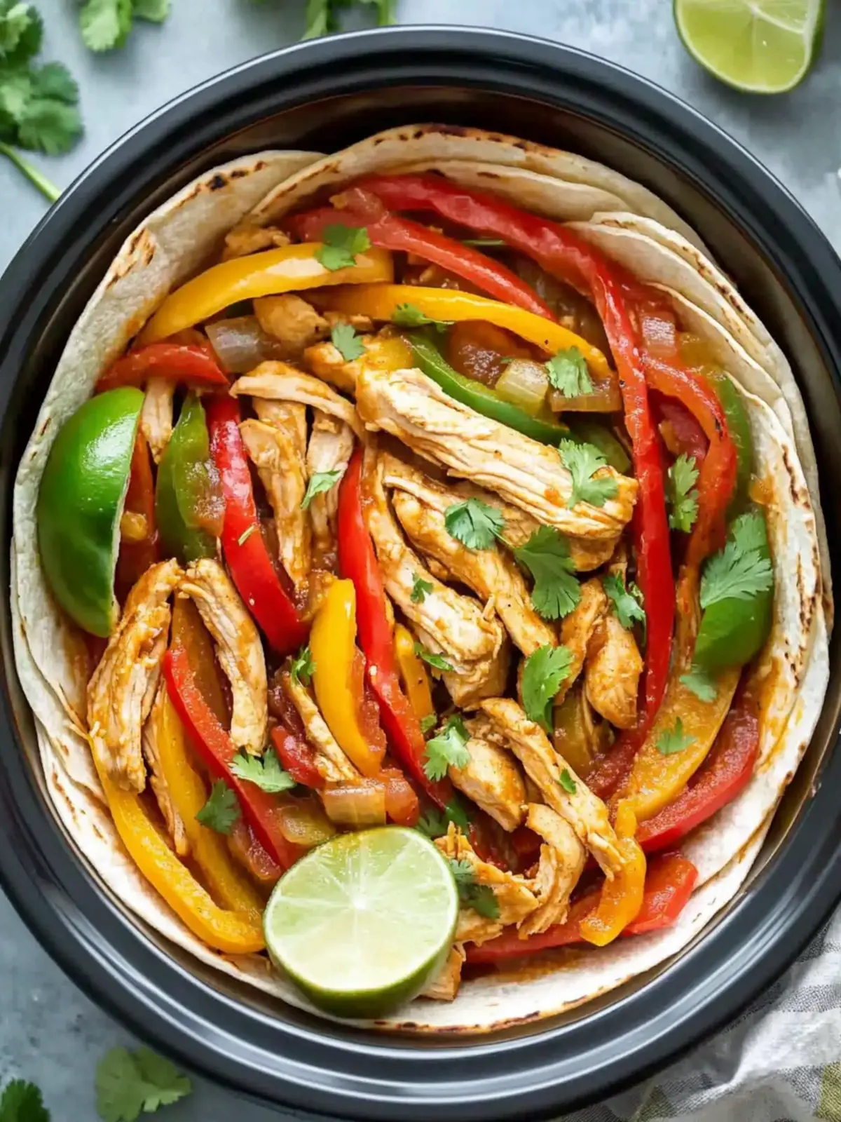 Easy Crockpot Chicken Fajitas