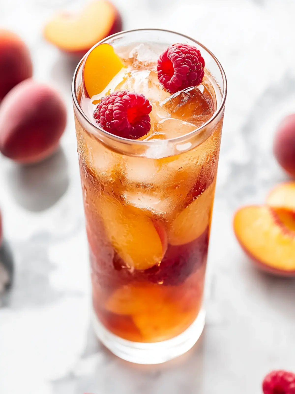 Delightful Bellini Peach Raspberry Iced Tea for Summer Sips 4 Bellini Peach Raspberry Iced Tea