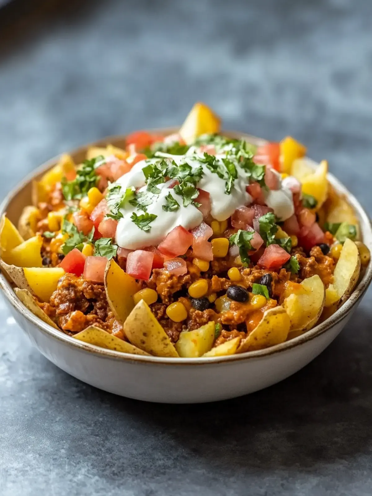 Crispy Loaded Potato Taco Bowl Recipe for Ultimate Comfort Food 2 Crispy Loaded Potato Taco Bowl Recipe