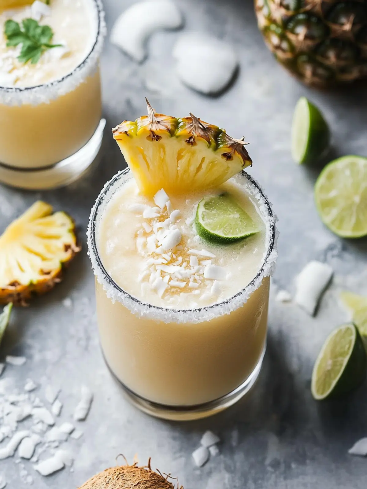 Pineapple Coconut Mockarita: Your Tropical Mocktail Escape 2 Pineapple Coconut Mockarita