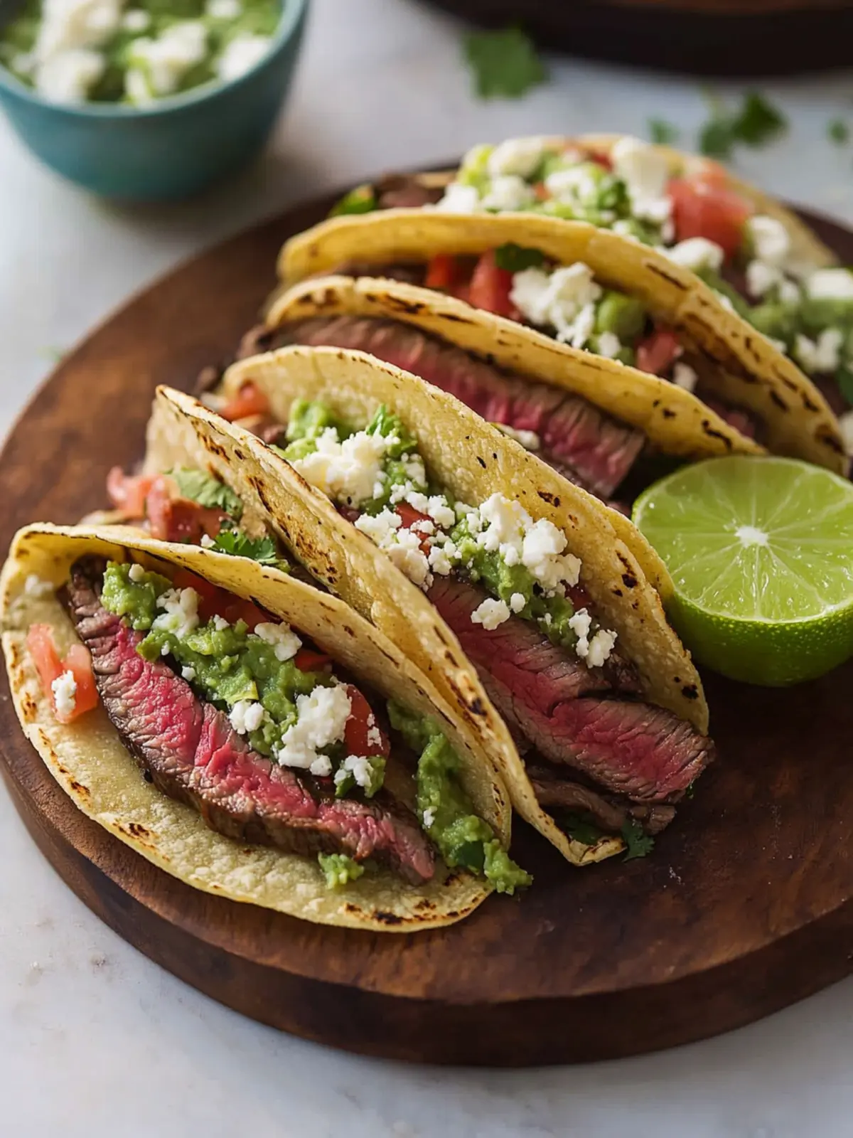 Carne Asada Flank Steak Tacos with Creamy Avocado Feta 4 Carne Asada Flank Steak Tacos