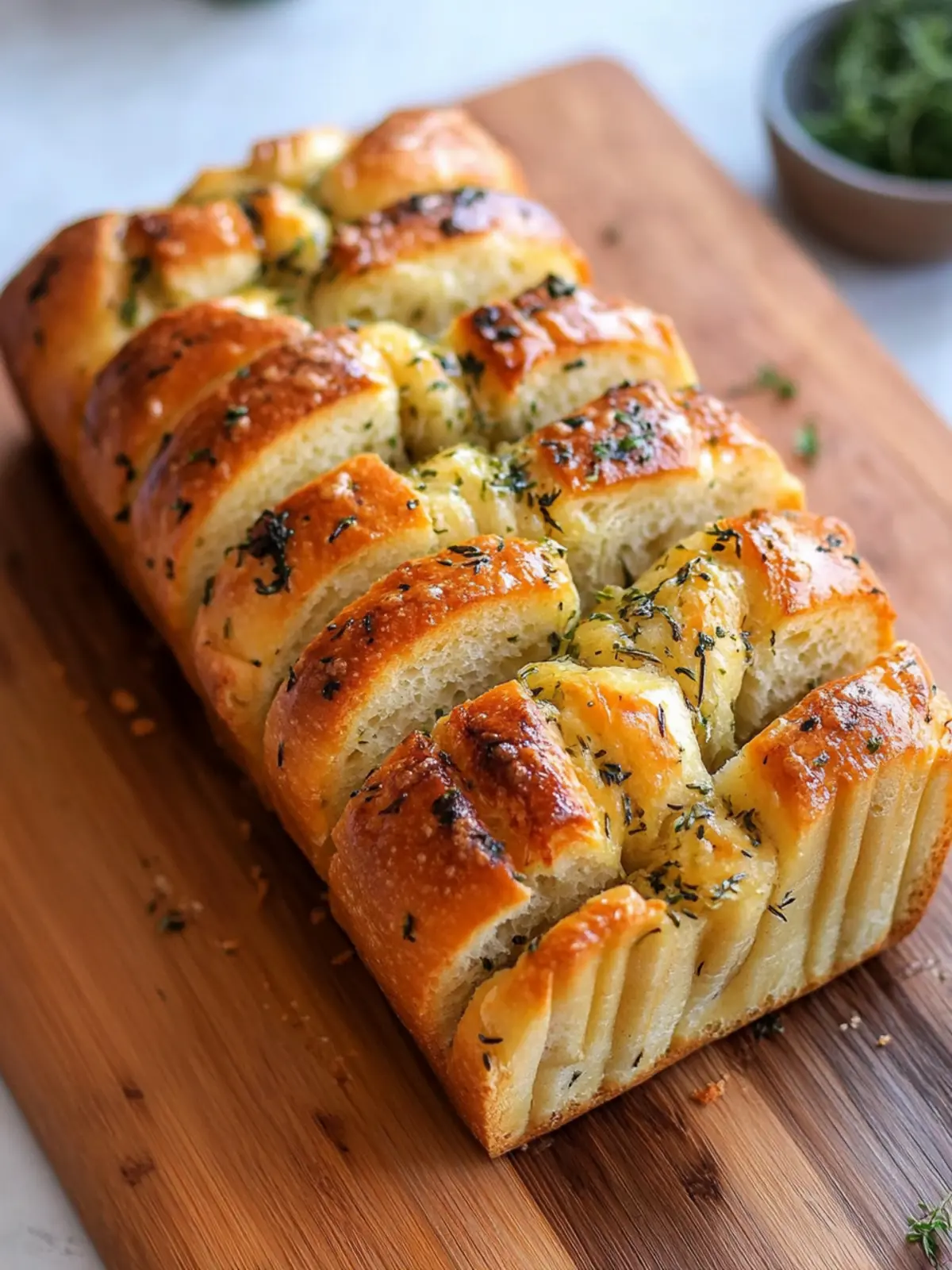 Irresistible Garlic Herb Pull-Apart Bread (Vegan) Recipe 3 Garlic Herb Pull-Apart Bread (Vegan)