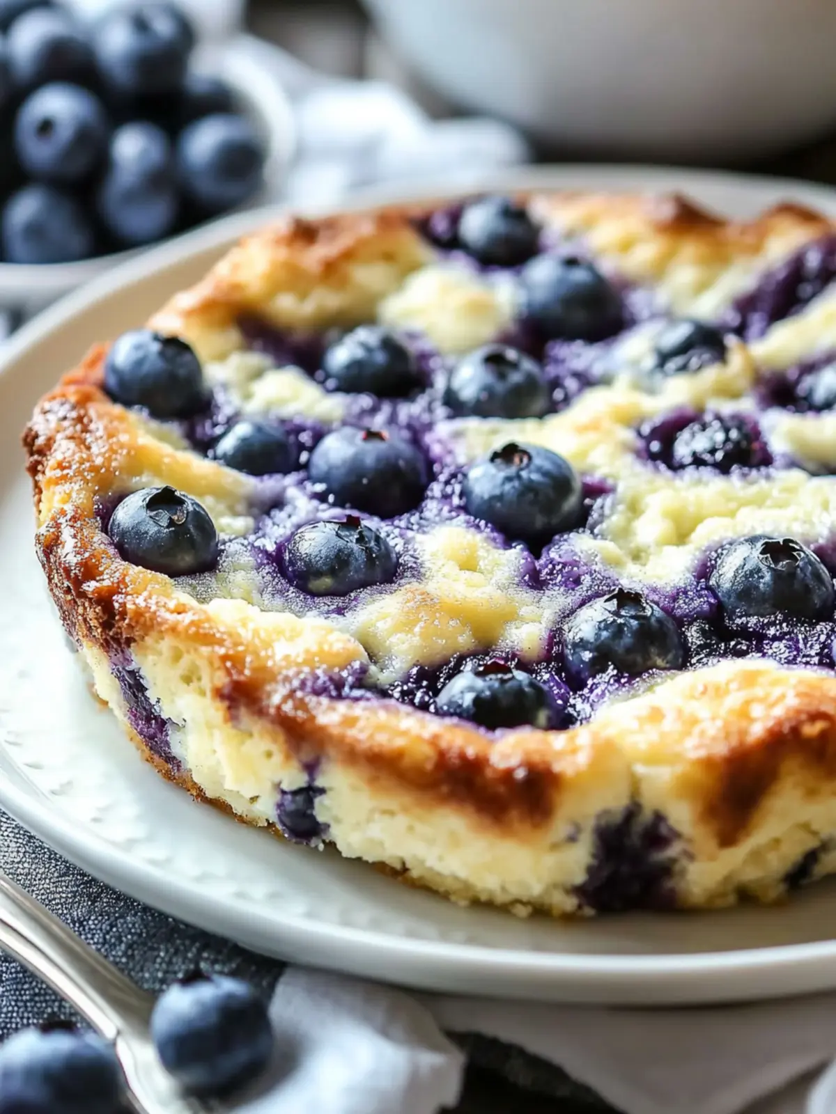 Easy Blueberry Cottage Cheese Breakfast Bake