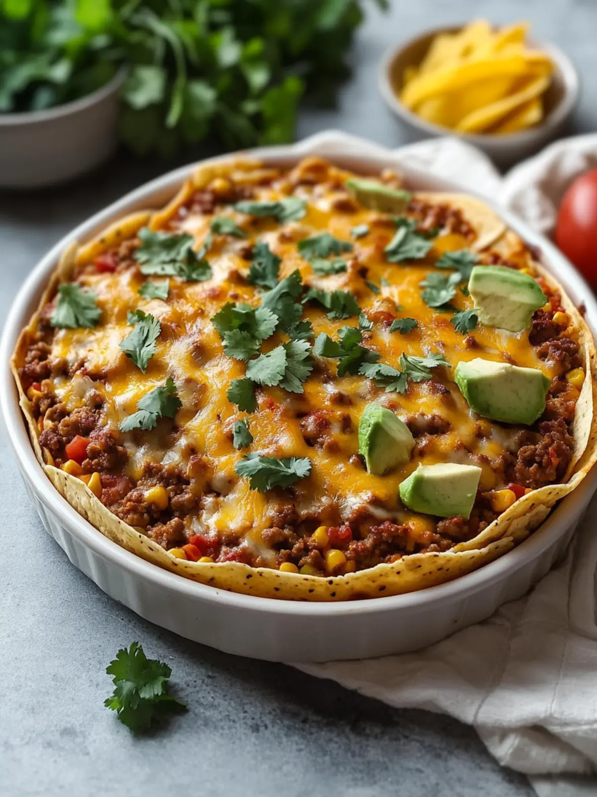 Taco Casserole with Tortillas – Quick, Cheesy Family Favorite 3 Taco Casserole With Tortillas