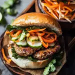 Savory Pork Banh Mi Burger with a Zesty Sriracha Twist 6 Pork Banh Mi Burger