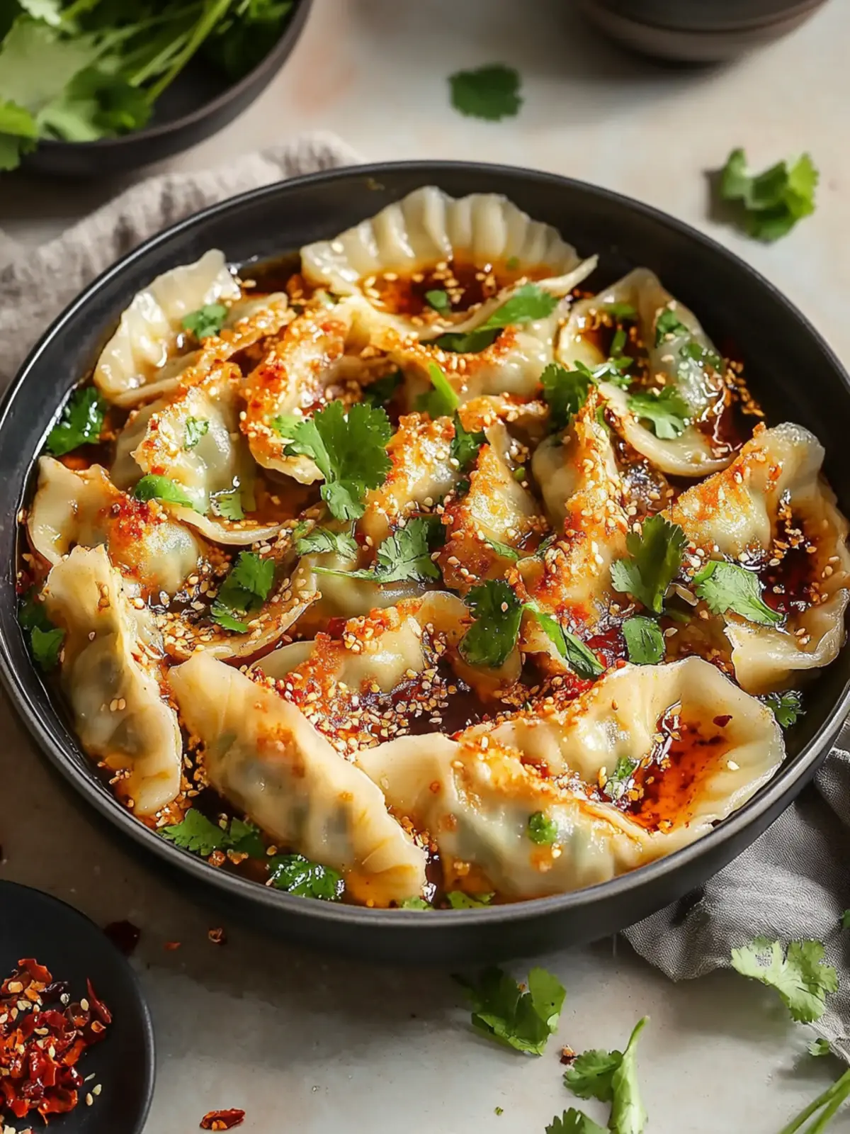 Viral Baked Dumplings Recipe with Easy Crispy Chili Oil Twist 4 Viral Baked Dumplings Recipe (Easy Crispy Chili Oil Dumplings)