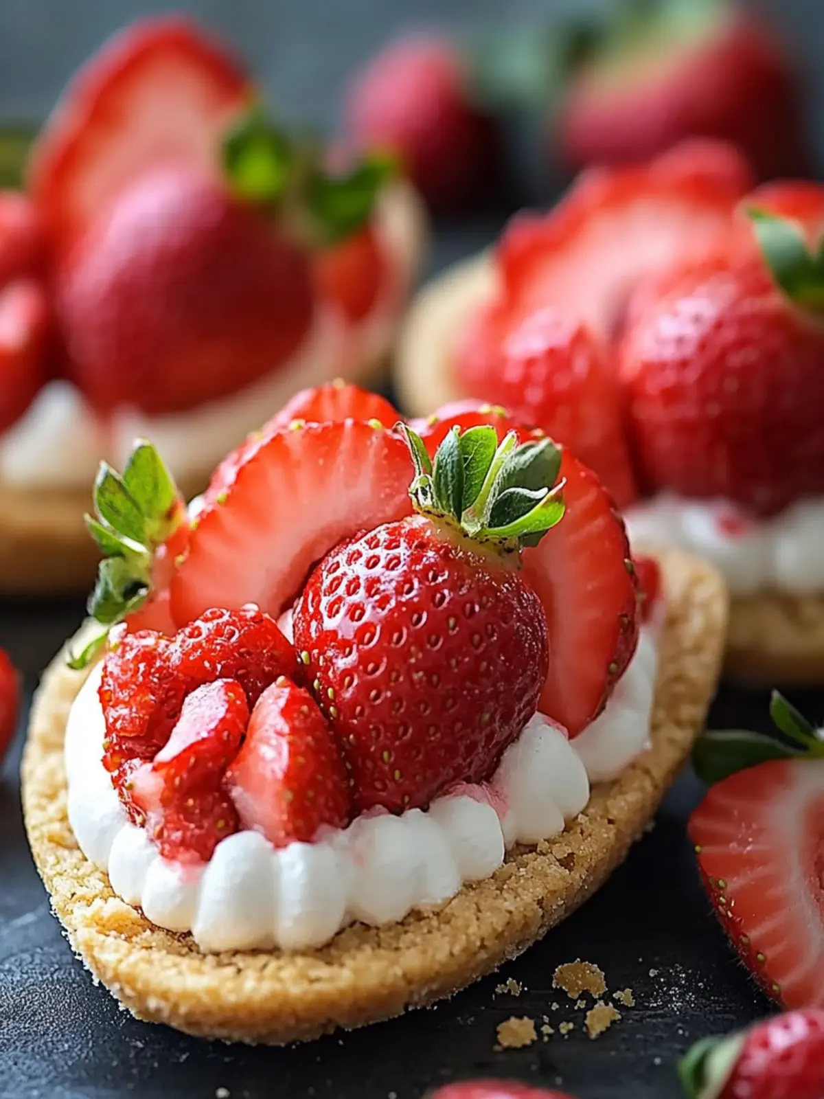 Strawberry Cookie Boats: A Sweet Twist on Elegant Desserts 2 Strawberry Cookie Boats