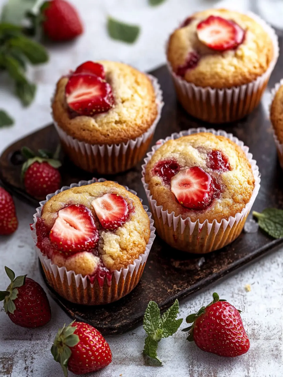 Delicious Strawberry Muffins That Make Mornings Brighter 3 Strawberry Muffins
