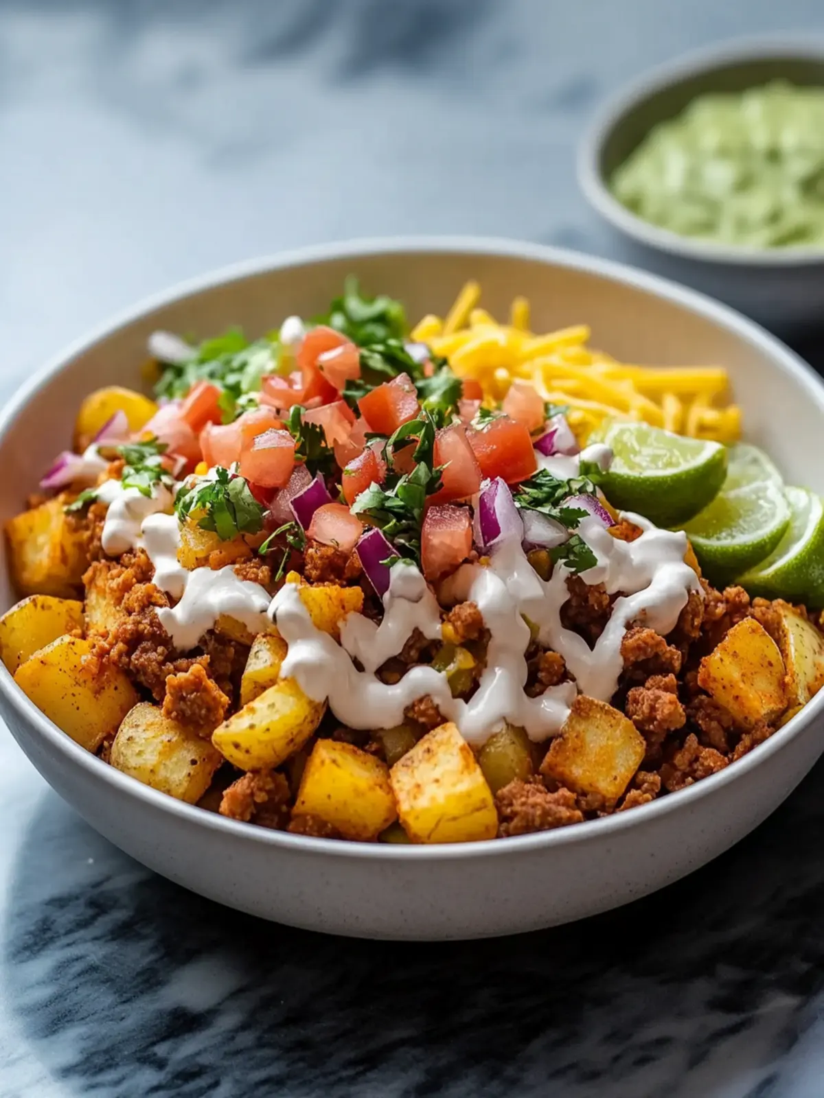 Crispy Loaded Potato Taco Bowl Recipe for Ultimate Comfort Food 4 Crispy Loaded Potato Taco Bowl Recipe