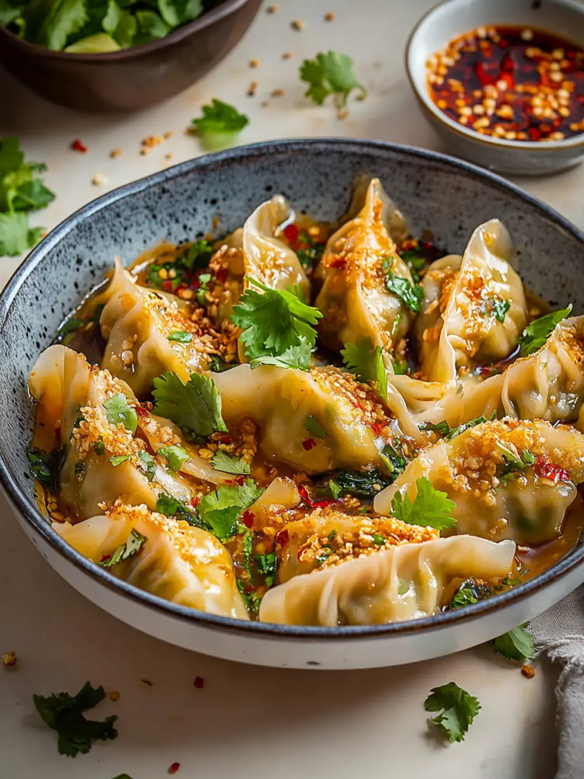 Viral Baked Dumplings Recipe with Easy Crispy Chili Oil Twist 2 Viral Baked Dumplings Recipe (Easy Crispy Chili Oil Dumplings)