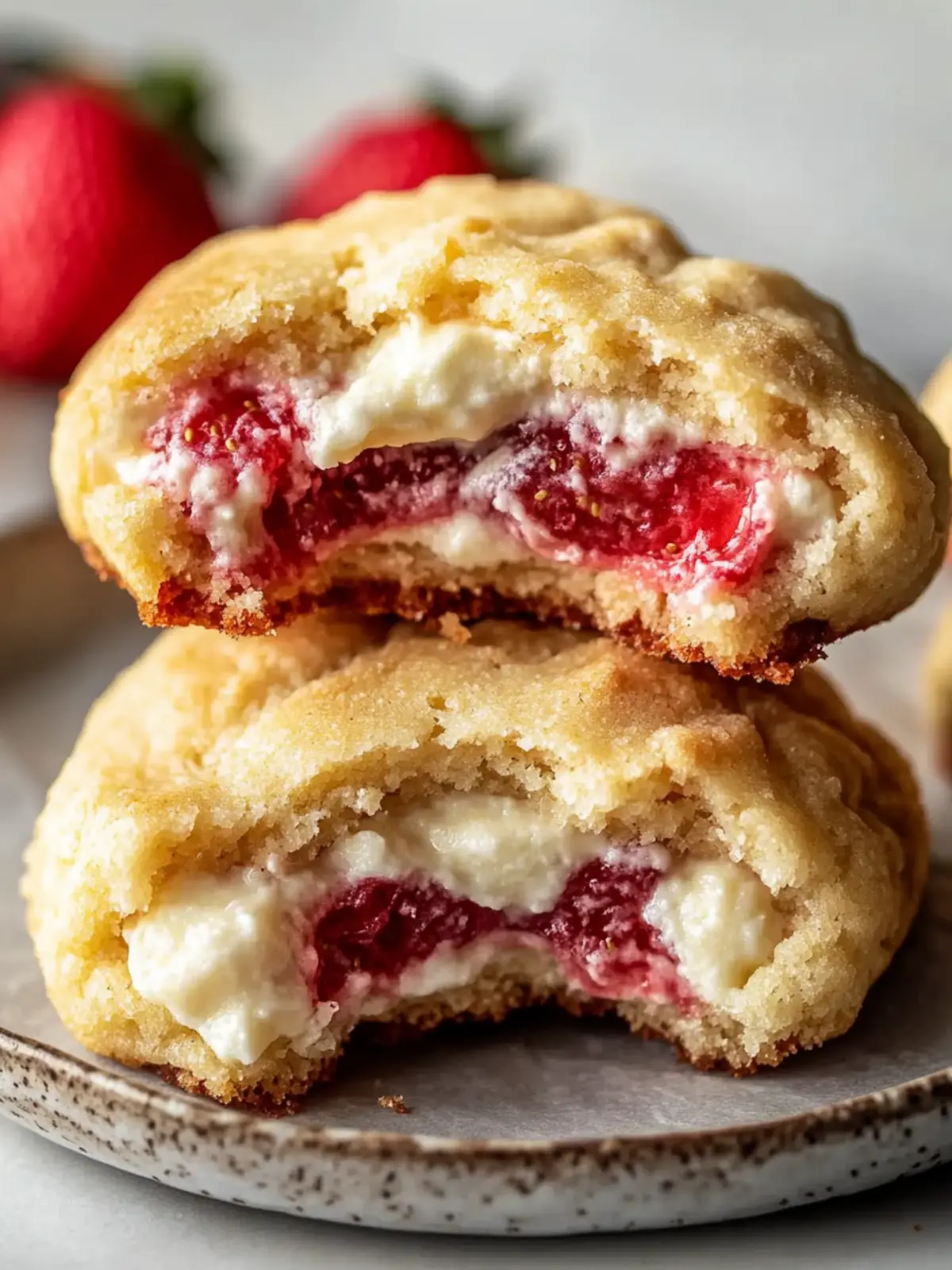 Deliciously Soft-Baked Strawberry Cheesecake Cookies Recipe 3 Strawberry Cheesecake Cookies: Soft-Baked & Stuffed