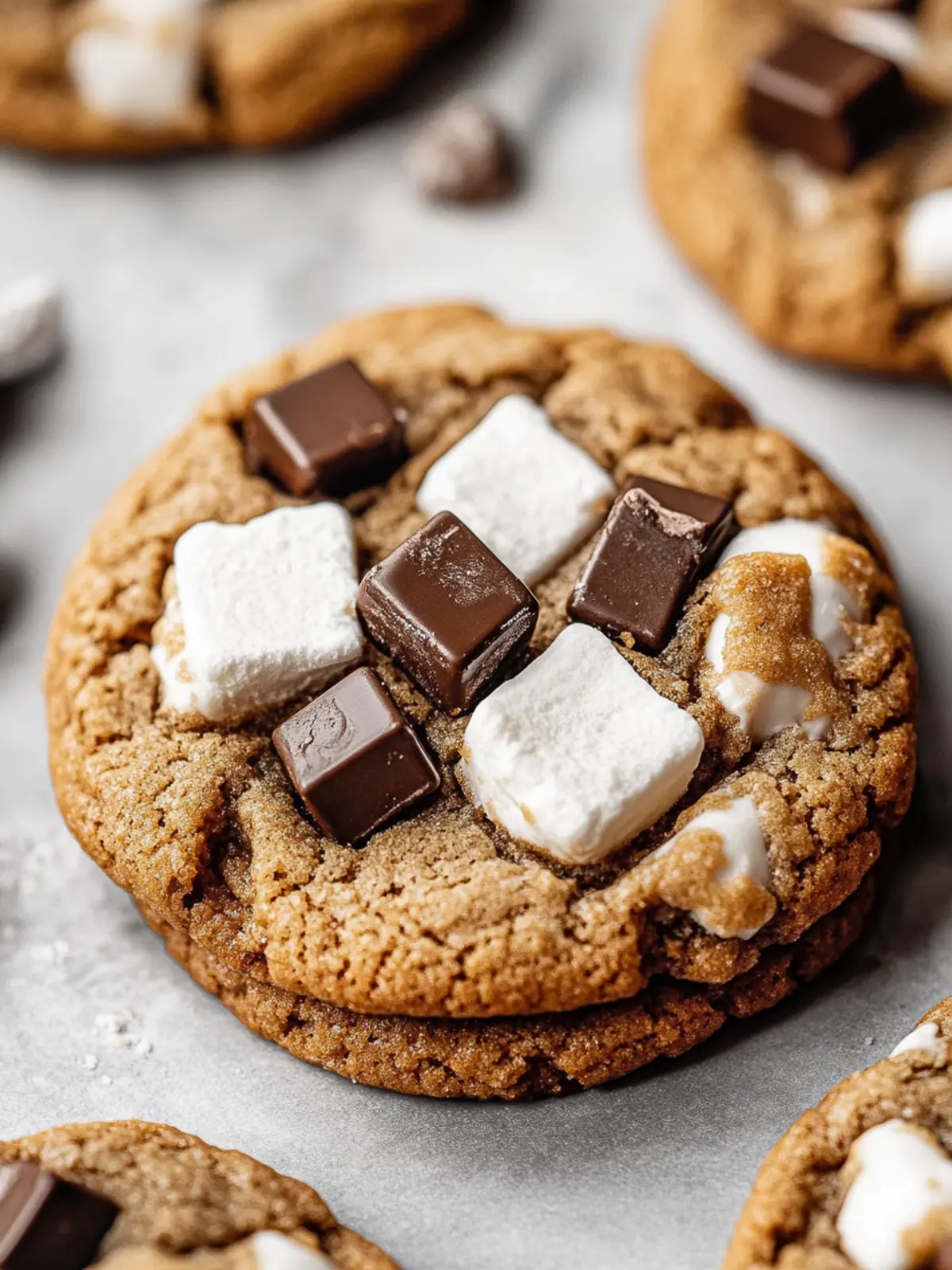 Soft & Chewy S'Mores Cookies That Melt in Your Mouth 2 Soft & Chewy S’Mores Cookies