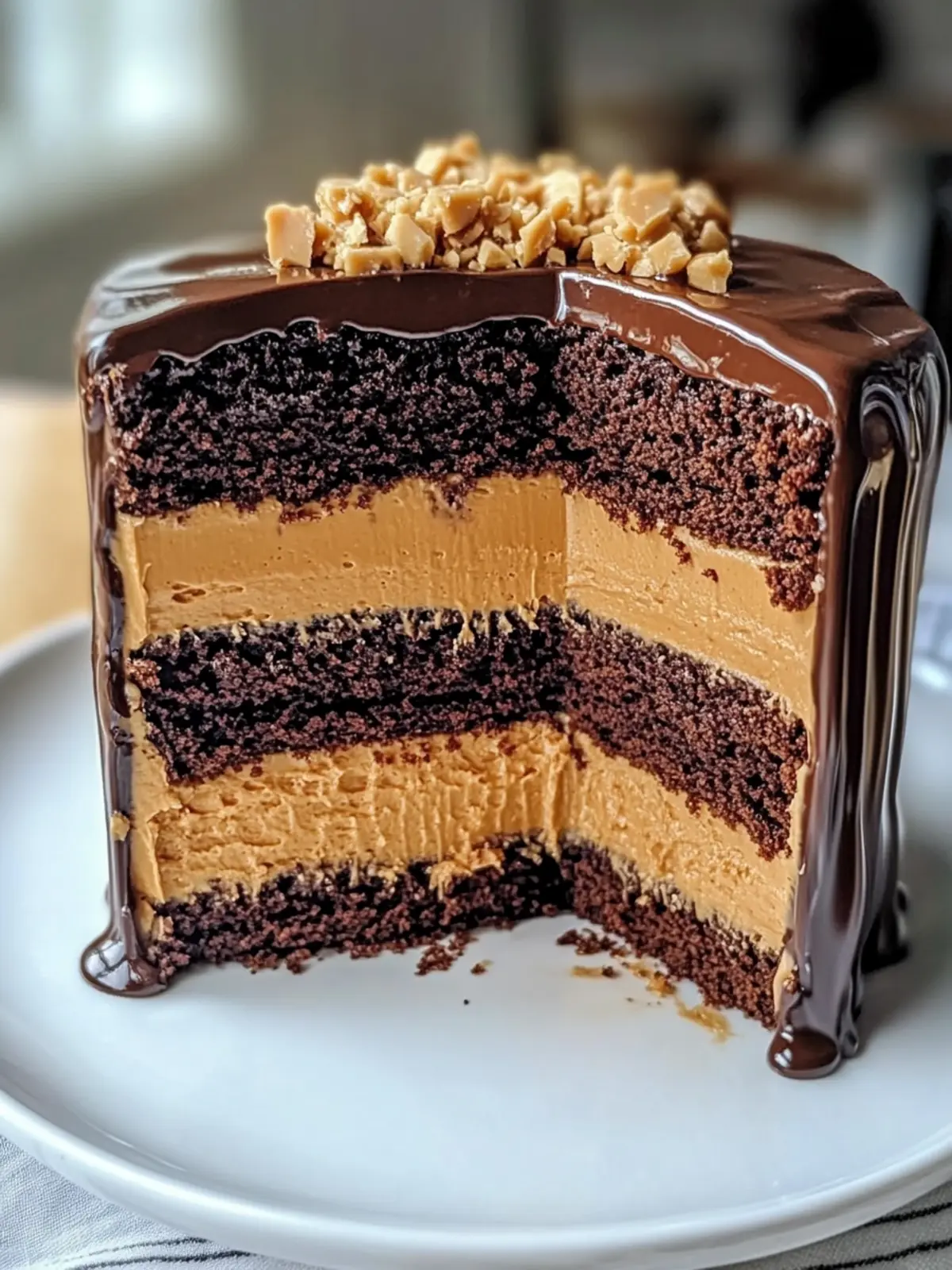 Layered Chocolate Ganache Peanut Butter Cake Delight to Impress 2 Layered Chocolate Ganache Peanut Butter Cake Delight