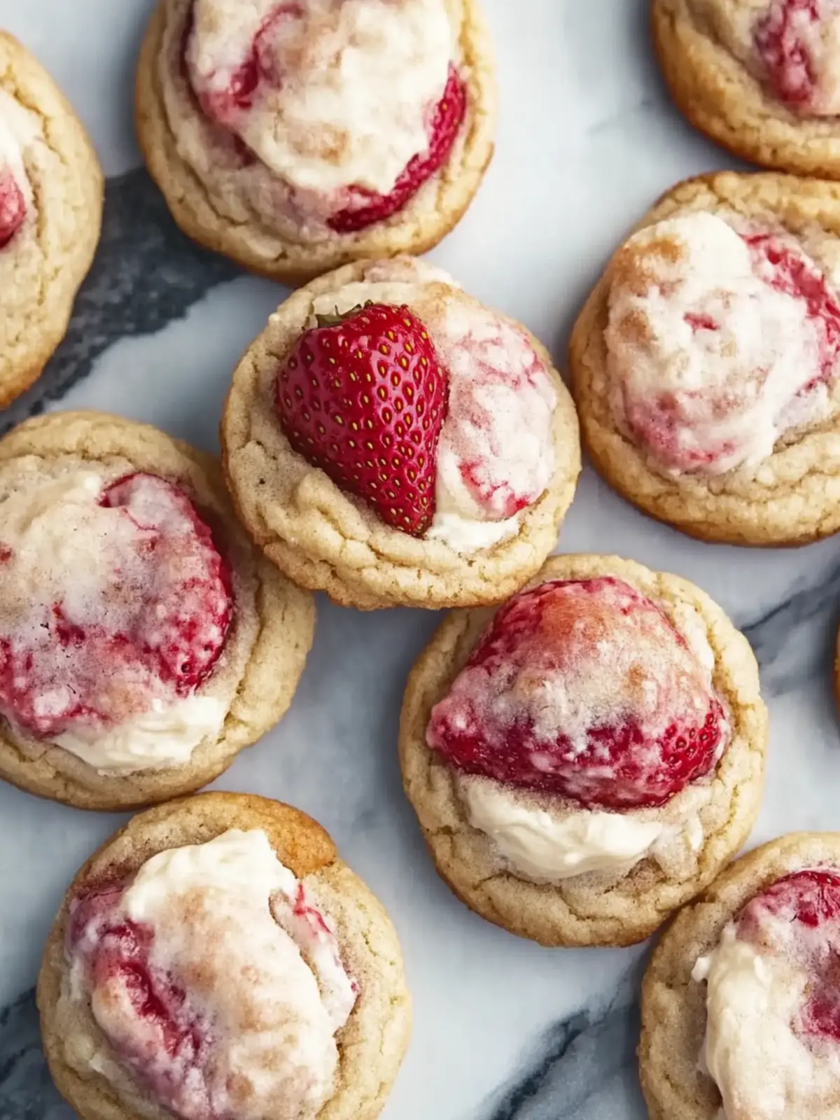 Irresistible Stuffed Strawberry Cheesecake Cookies with Brown Butter 2 Stuffed Strawberry Cheesecake Cookies with Brown Butter