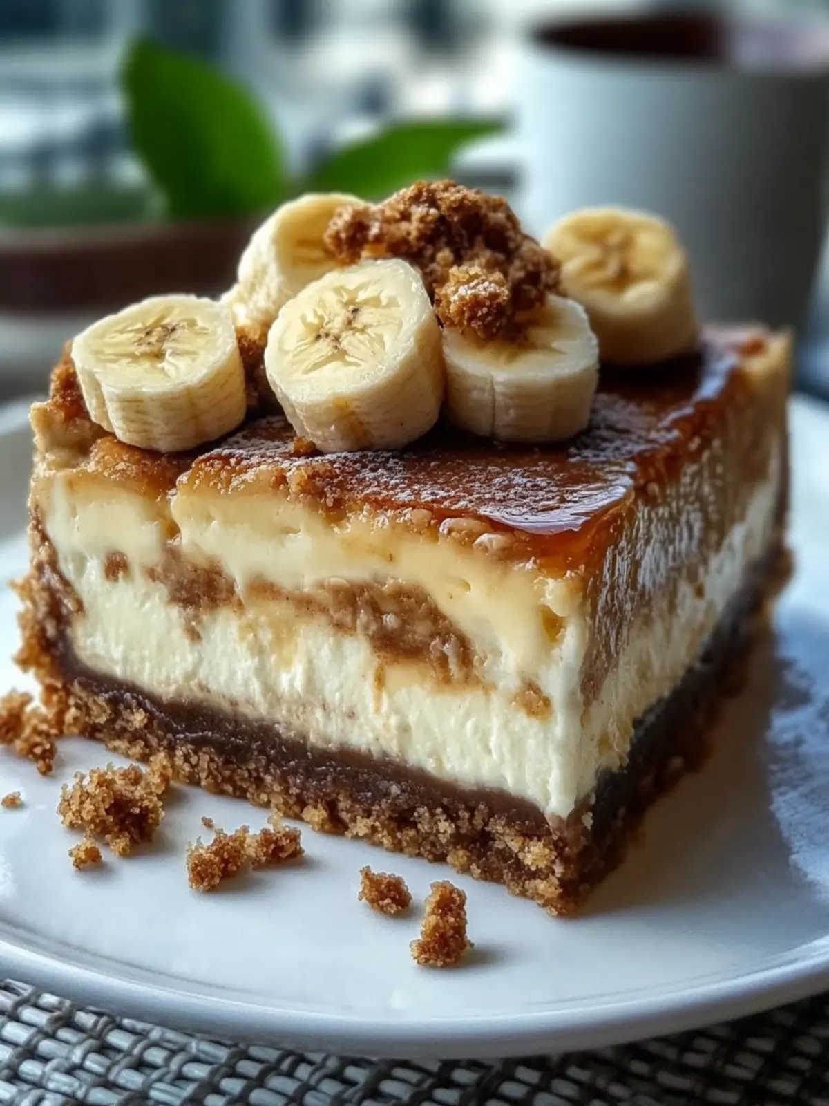Banana Bread Cheesecake: Indulge in This Cozy Delight 2 Banana Bread Cheesecake
