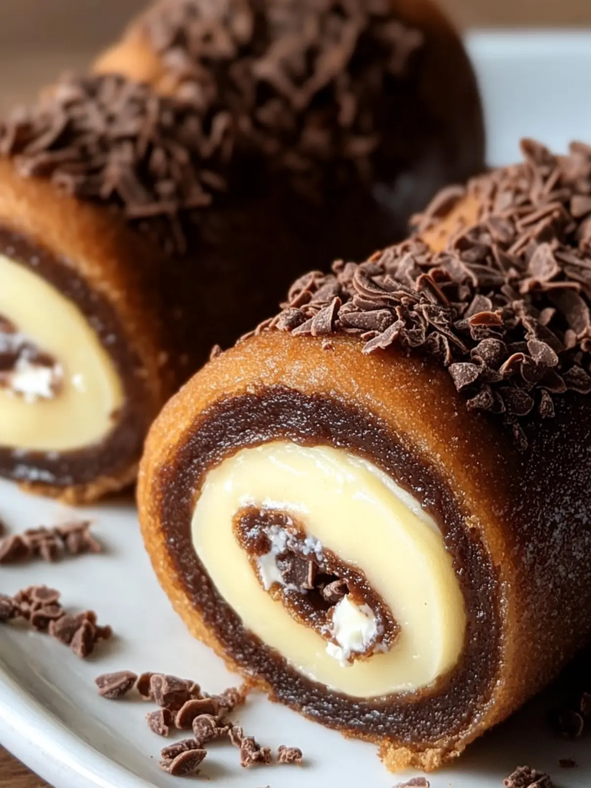Crispy Chocolate Rolls with Creamy Vanilla Filling You'll Love 3 Crispy Chocolate Rolls with Creamy Vanilla Filling – Better Than Takeout