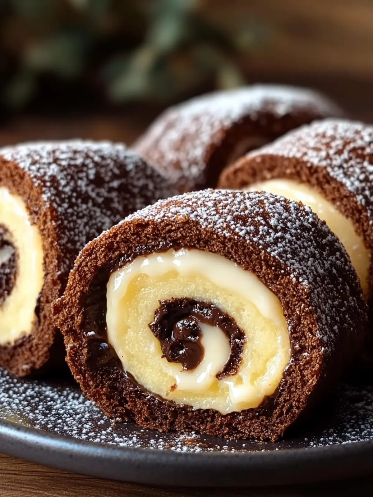 Crispy Chocolate Rolls with Creamy Vanilla Filling – Better Than Takeout