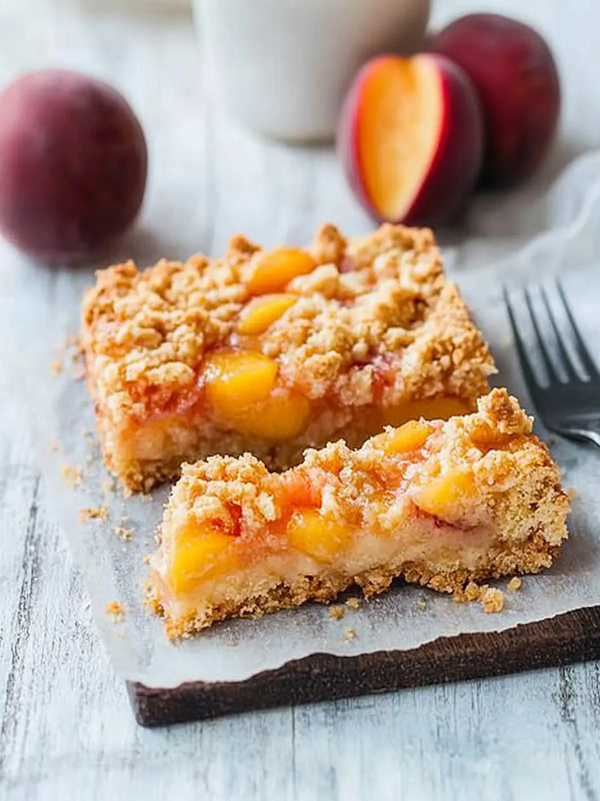 Peaches and Cream Crumble Bars for a Delightful Summer Treat 4 Peaches and Cream Crumble Bars