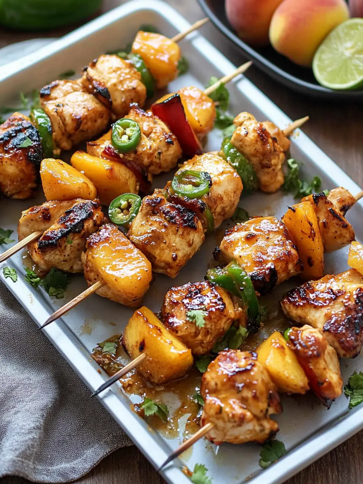 Spicy Jalapeno Peach Chicken Skewers to Sizzle Your Summer 5 Jalapeno Peach Chicken Skewers