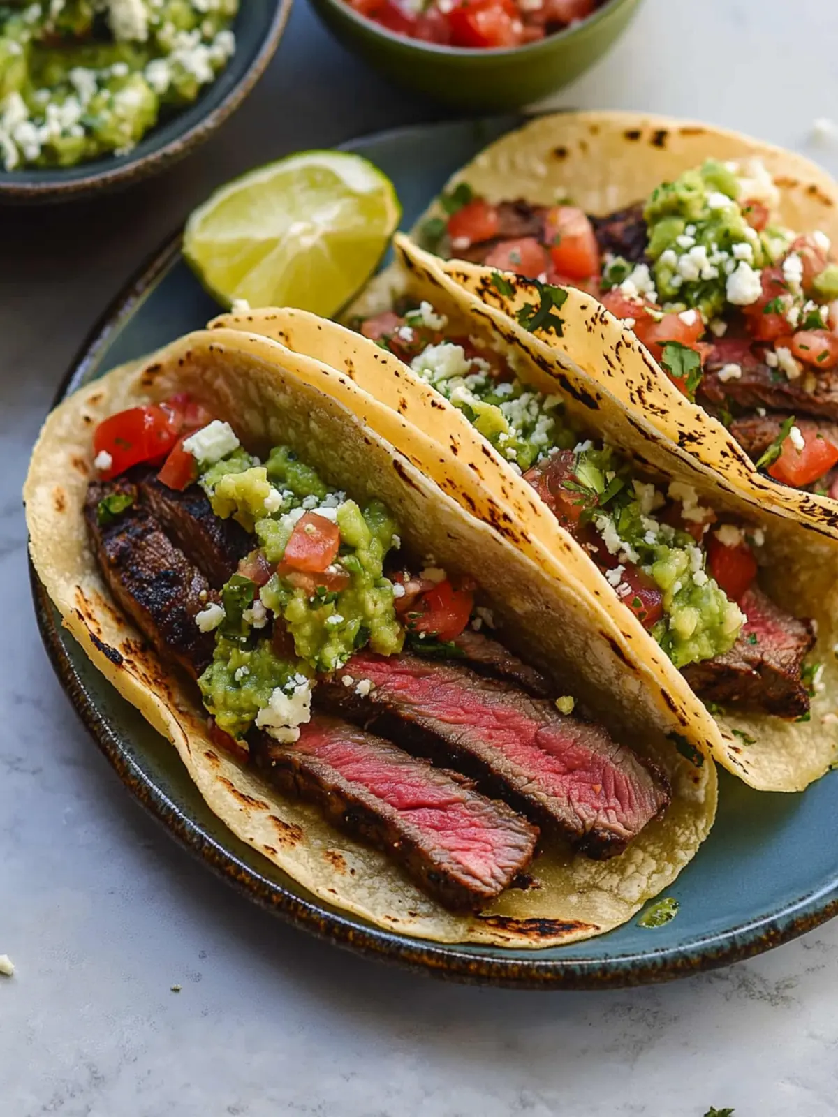 Carne Asada Flank Steak Tacos with Creamy Avocado Feta 5 Carne Asada Flank Steak Tacos