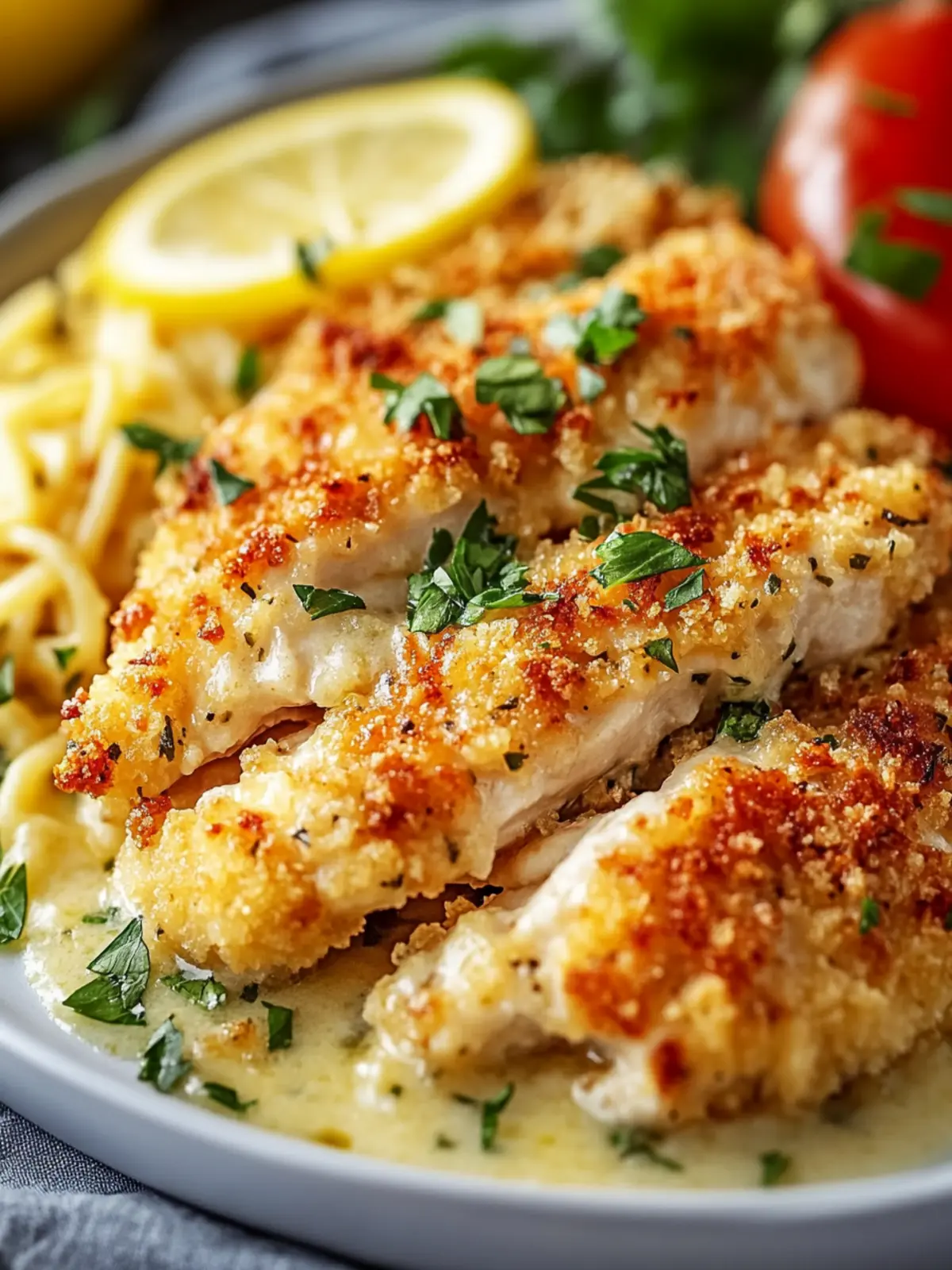 Cheesecake Factory Crusted Chicken Romano Made Easy at Home