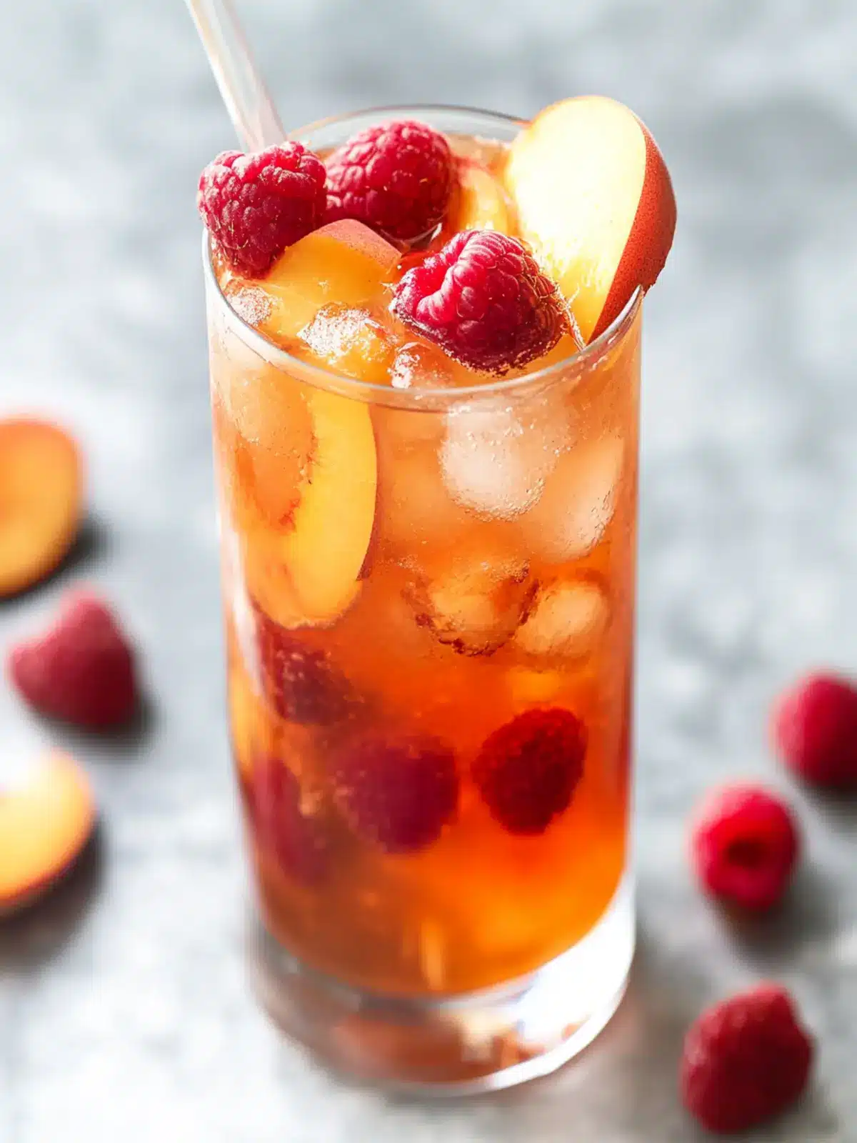 Delightful Bellini Peach Raspberry Iced Tea for Summer Sips 5 Bellini Peach Raspberry Iced Tea