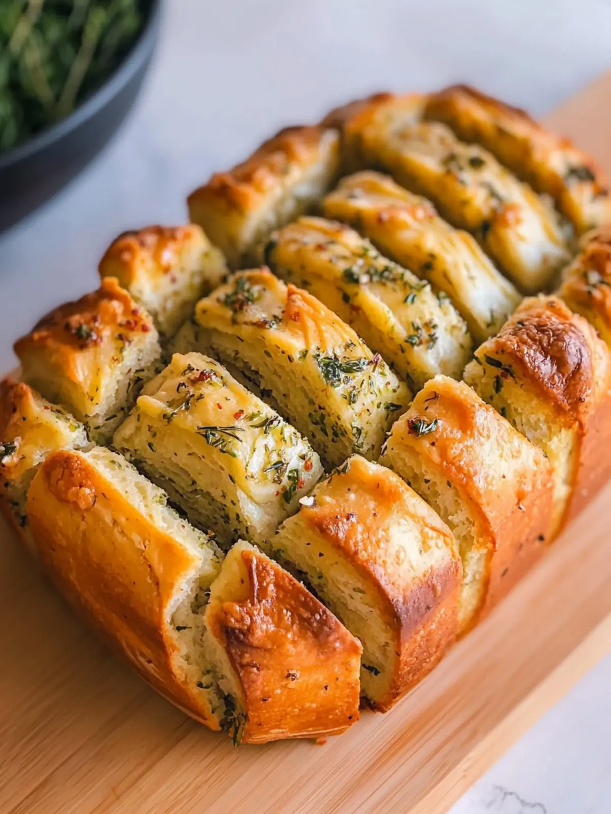 Irresistible Garlic Herb Pull-Apart Bread (Vegan) Recipe 2 Garlic Herb Pull-Apart Bread (Vegan)