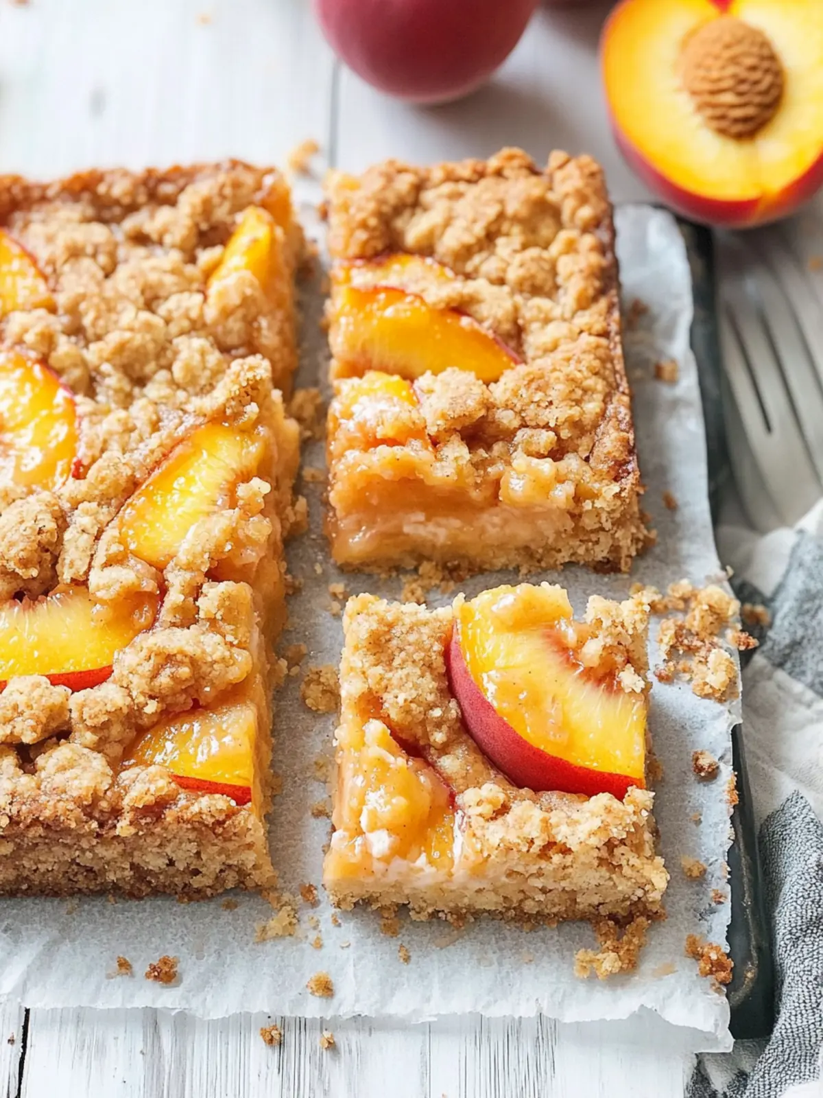 Peaches and Cream Crumble Bars for a Delightful Summer Treat 3 Peaches and Cream Crumble Bars