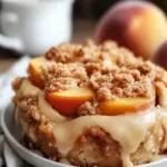 Peach Cobbler Cinnamon Rolls with Crumb Topping for Blissful Mornings 8 Peach Cobbler Cinnamon Rolls With Crumb Topping for Blissful Mornings