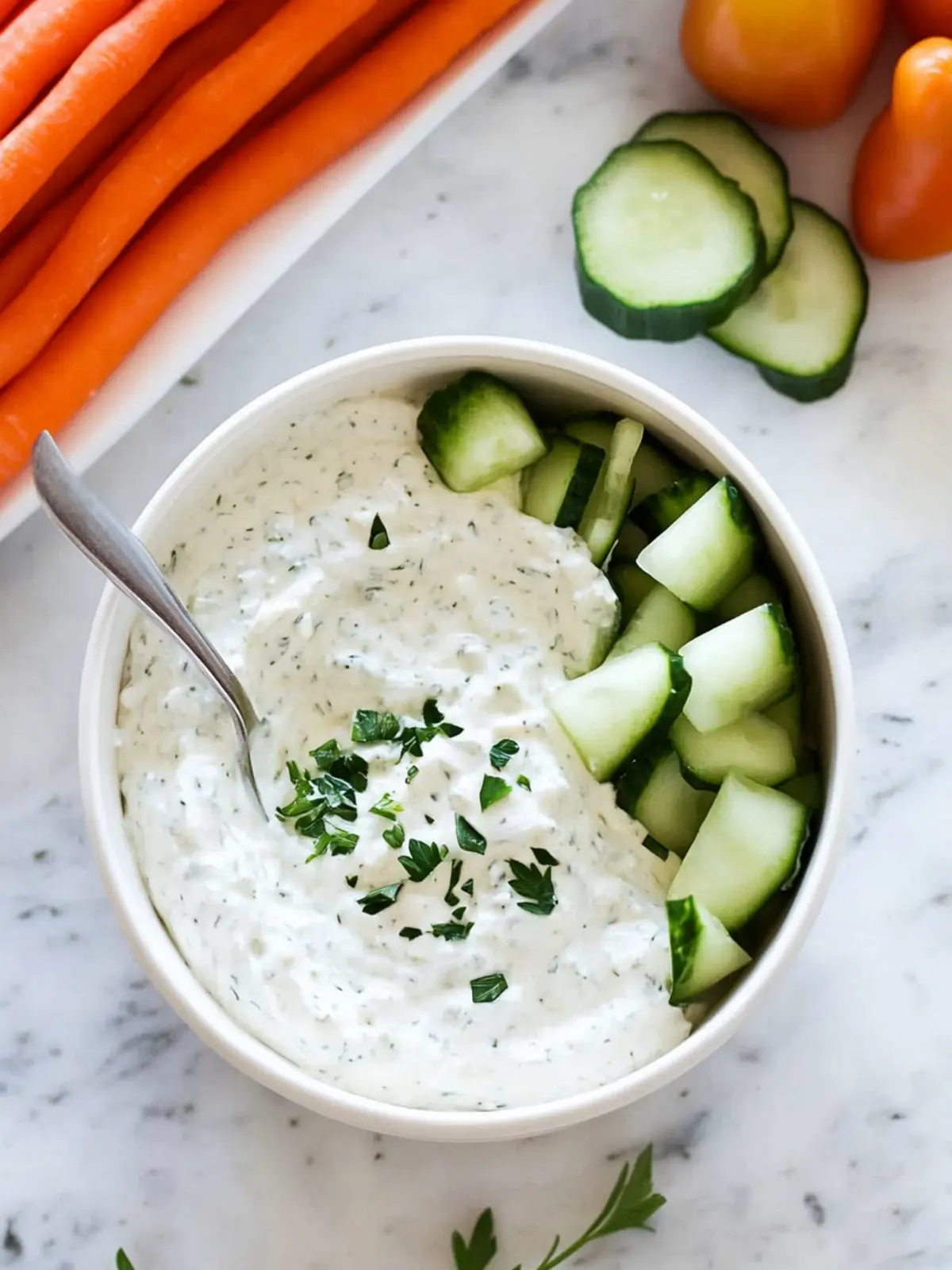 Creamy Cottage Cheese Ranch Dip: High-Protein Snack Delight 2 Cottage Cheese Ranch Dip