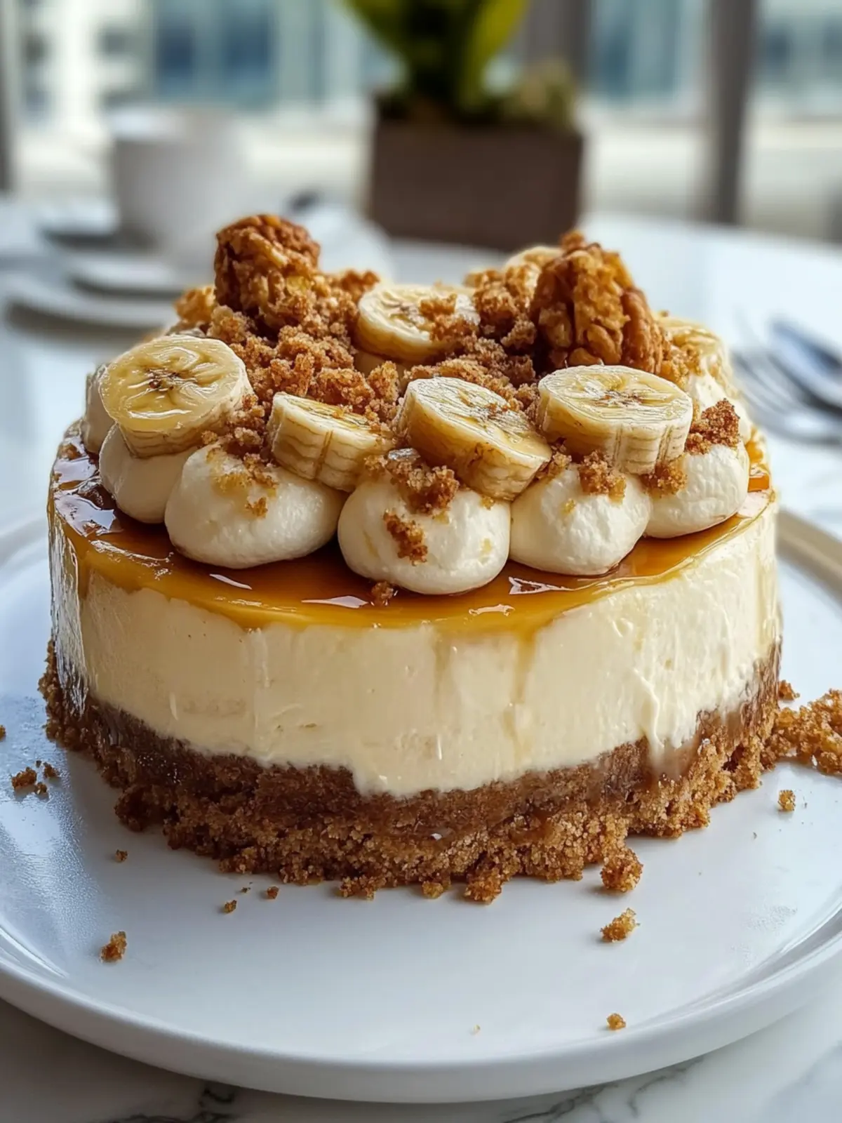 Banana Bread Cheesecake: Indulge in This Cozy Delight 4 Banana Bread Cheesecake