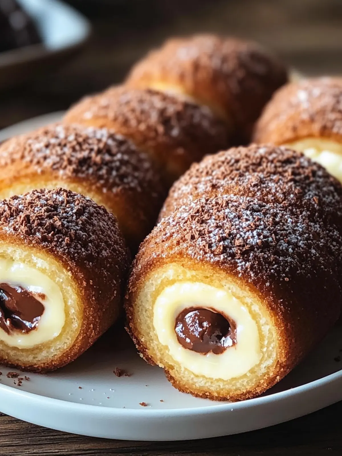 Crispy Chocolate Rolls with Creamy Vanilla Filling You'll Love 4 Crispy Chocolate Rolls with Creamy Vanilla Filling – Better Than Takeout
