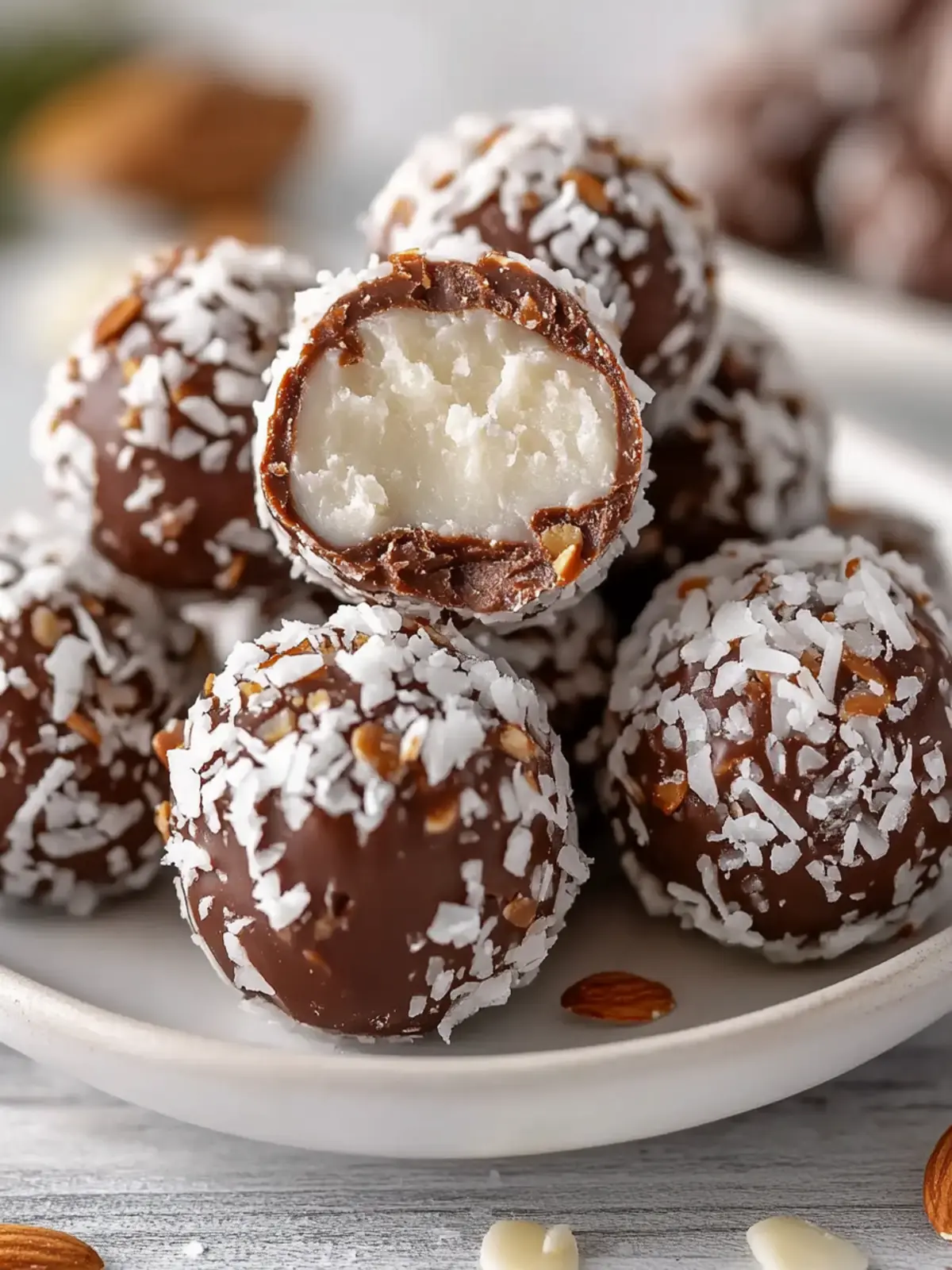 Homemade Almond Joy Truffles: Shatter-Crisp Shell Delight 2 Homemade Almond Joy Truffles: Shatter-Crisp Shell