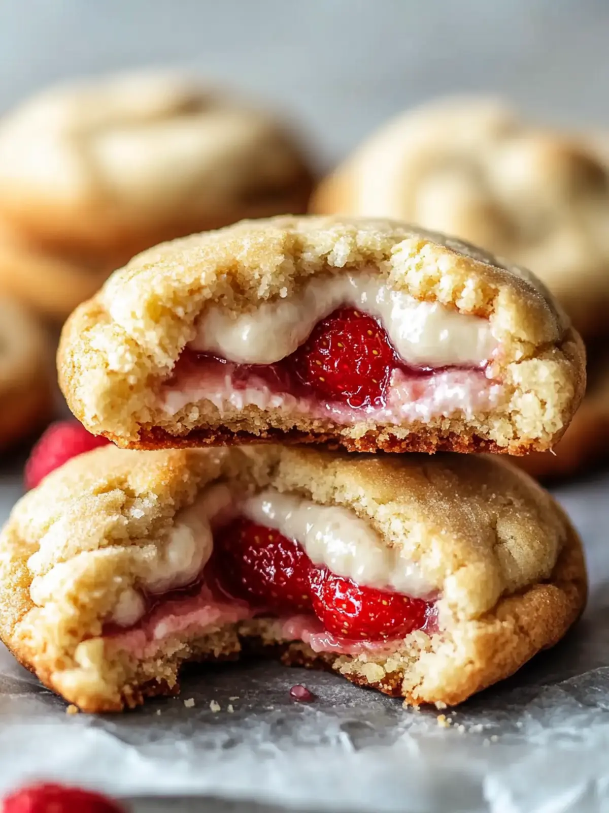 Deliciously Soft-Baked Strawberry Cheesecake Cookies Recipe 4 Strawberry Cheesecake Cookies: Soft-Baked & Stuffed