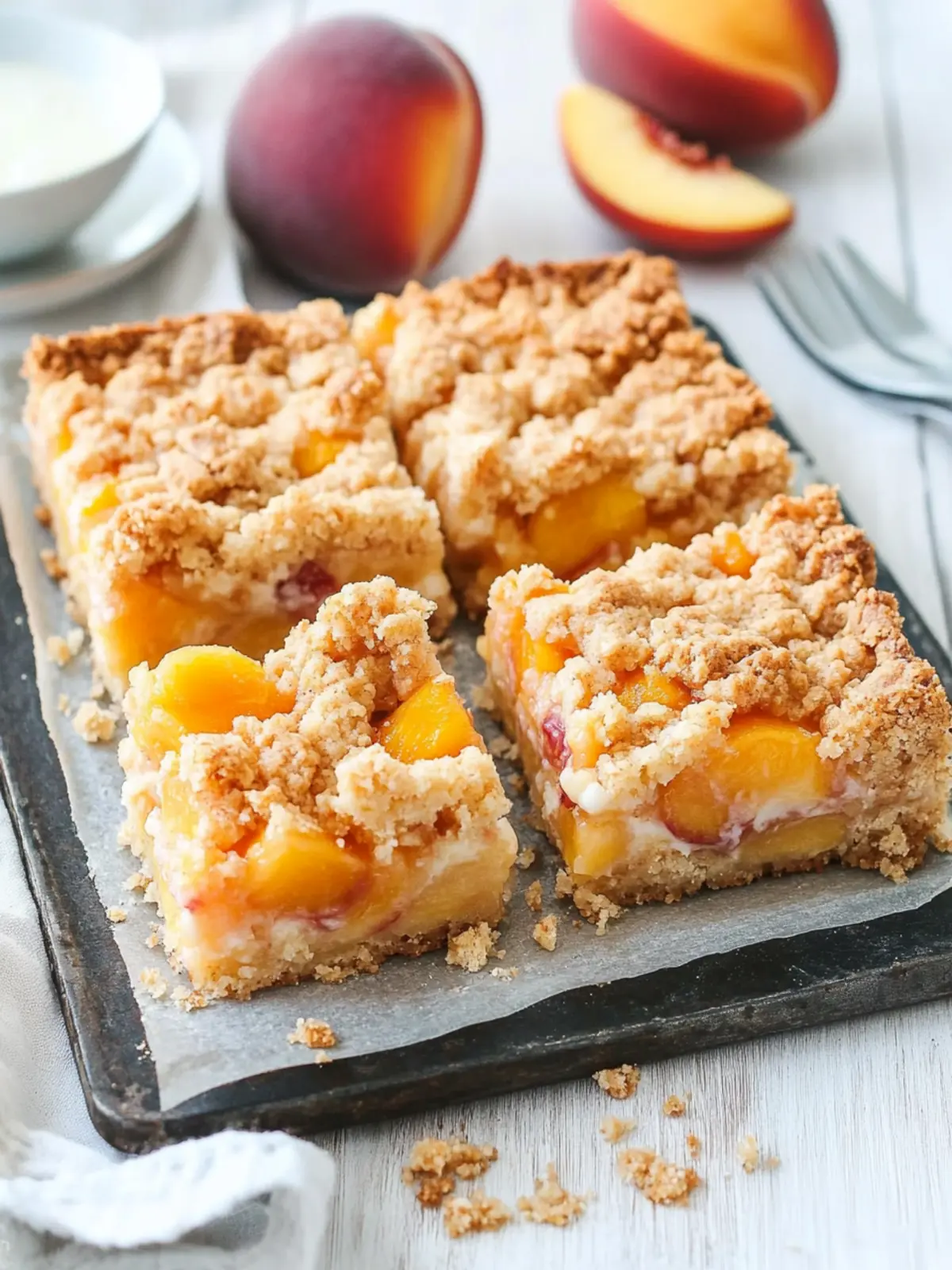 Peaches and Cream Crumble Bars for a Delightful Summer Treat 5 Peaches and Cream Crumble Bars