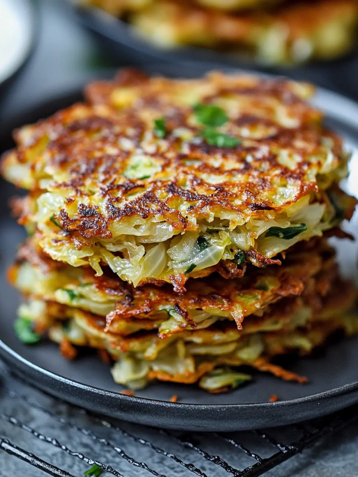 Crispy Cabbage Fritters: Fried or Oven Baked Perfection 3 Cabbage Fritters | Crispy Fried or Oven Baked Patties