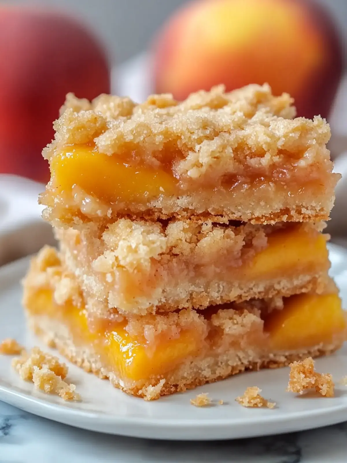 Heavenly Peach Crumb Bars That Will Brighten Your Summer 4 Peach Crumb Bars