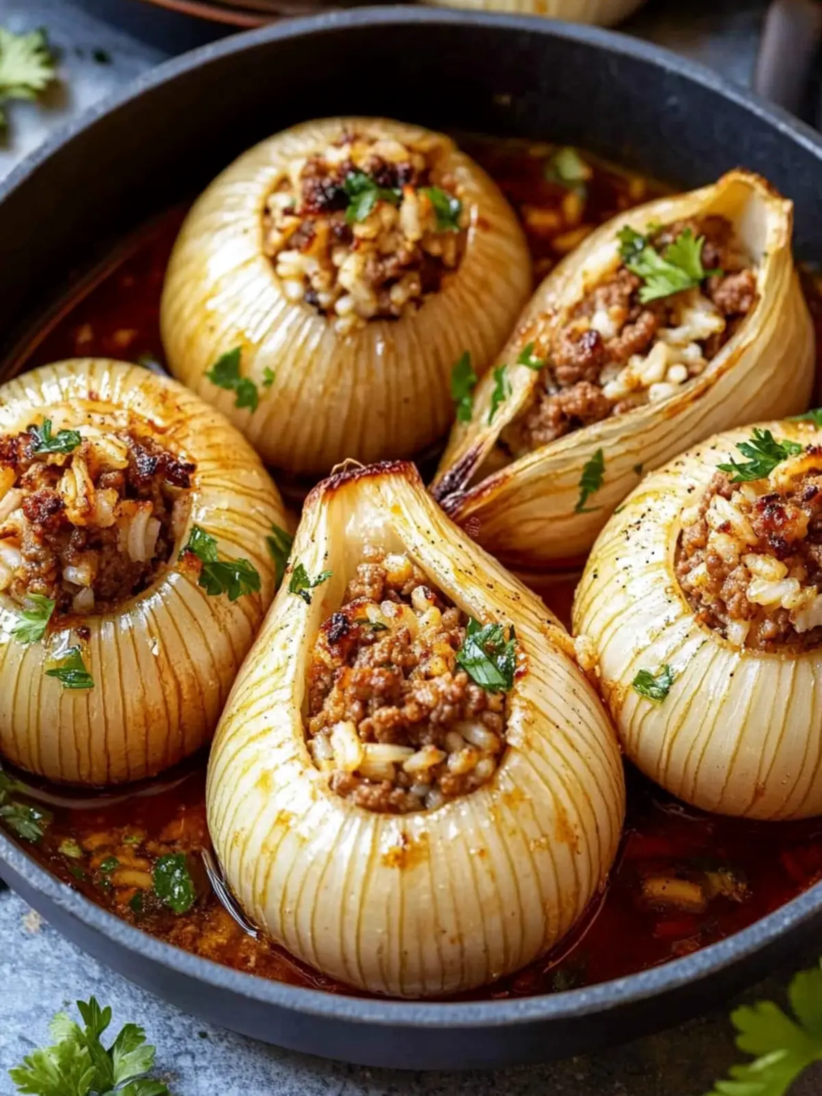 Mouthwatering Stuffed Onions with Ground Beef and Rice Recipe 4 Stuffed Onions with Ground Beef and Rice