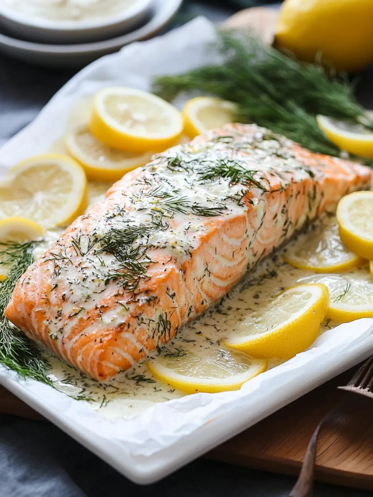 Baked Salmon with Lemon and Dill Sauce That's Quick & Healthy 2 Baked Salmon with Lemon and Dill Sauce