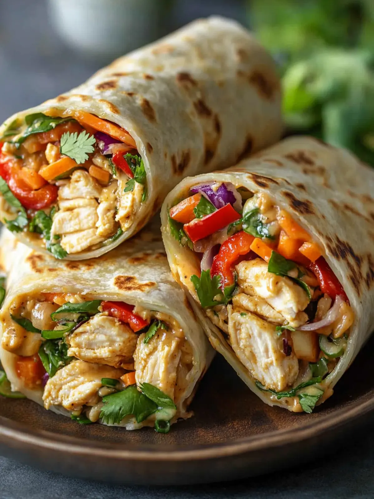 Thai Peanut Chicken Wraps That'll Transform Your Lunch Game 4 Thai Peanut Chicken Wrap