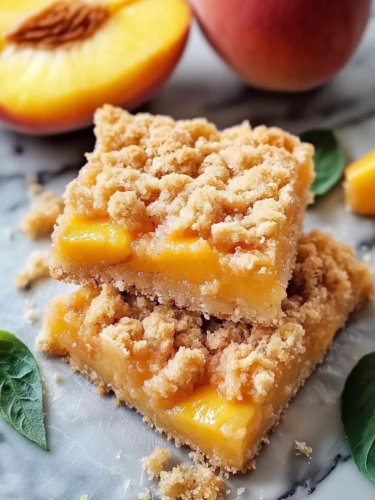 Heavenly Peach Crumb Bars That Will Brighten Your Summer 2 Peach Crumb Bars