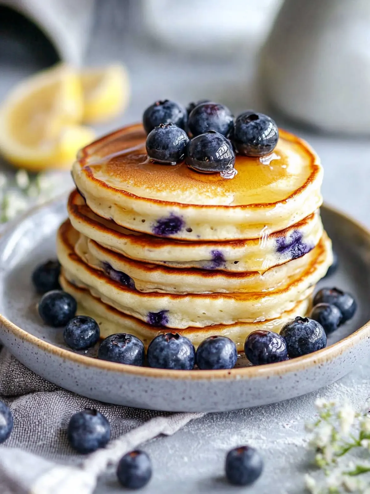 Fluffy Greek Yogurt Blueberry Pancakes for Happy Mornings 2 Greek Yogurt Blueberry Pancakes