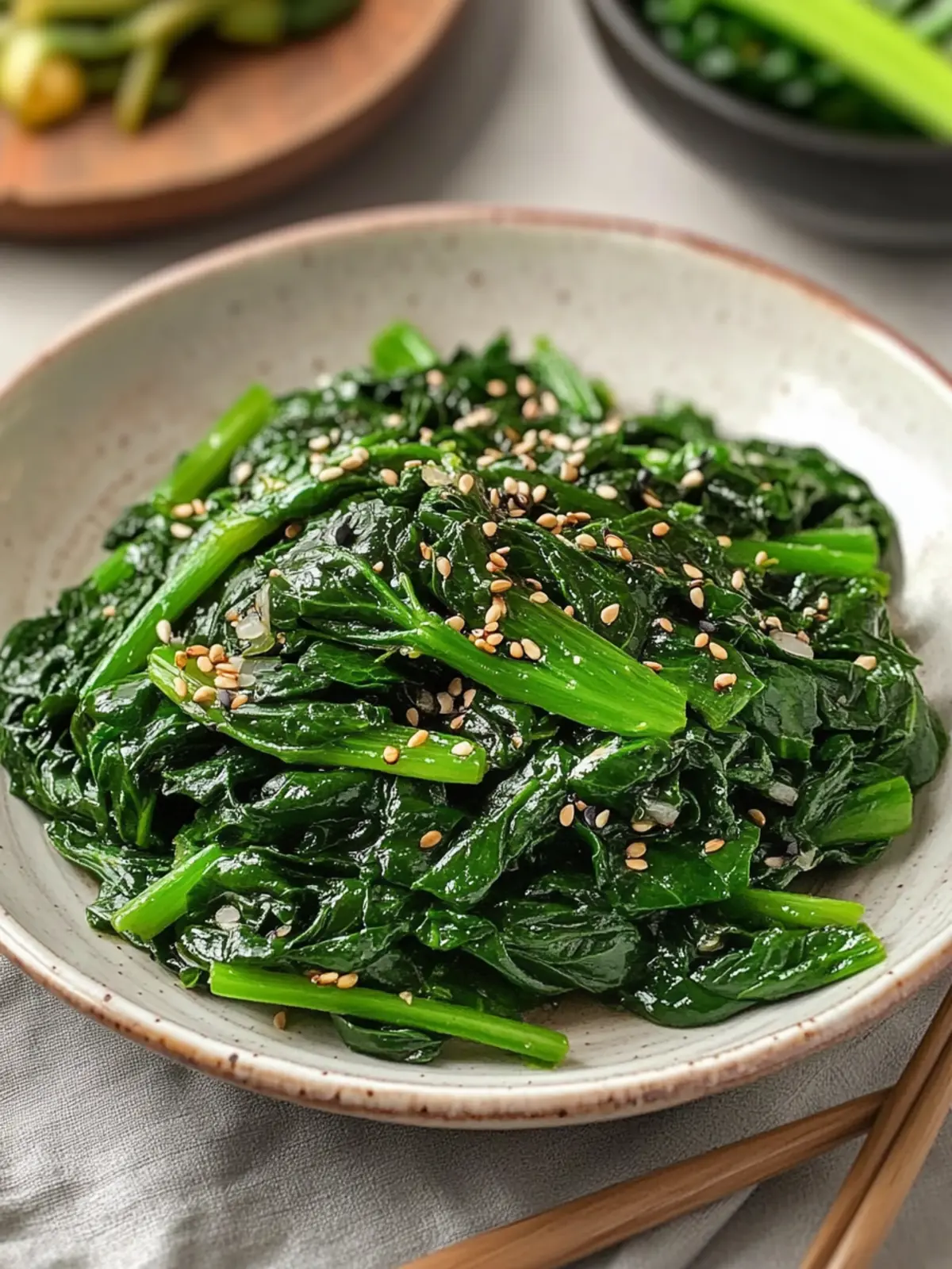Quick & Healthy Korean Spinach Side Dish Sigeumchi Namul 4 Korean Spinach Side Dish (Sigeumchi Namul)